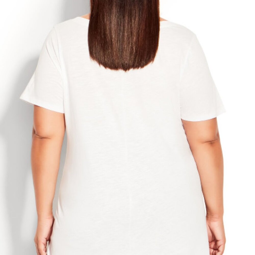 Avenue Swing White Trim Top Sz 26 NWT - Picture 2 of 2